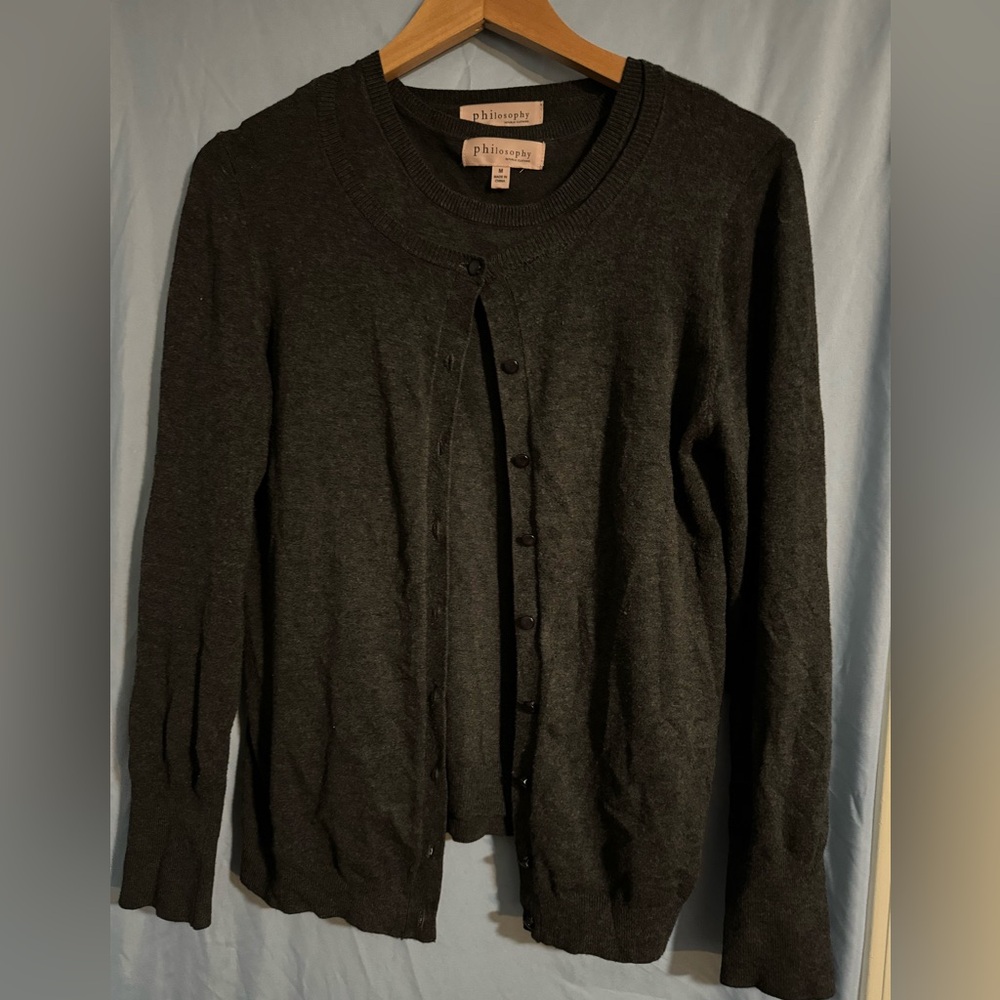Philosophy Cardigan and sleeveless blouse medium